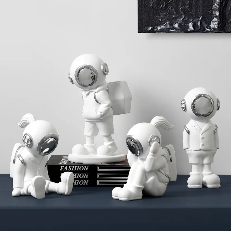 

Creative Nordic diving astronaut ornament living room children's room desktop model TV cabinet home soft decoration