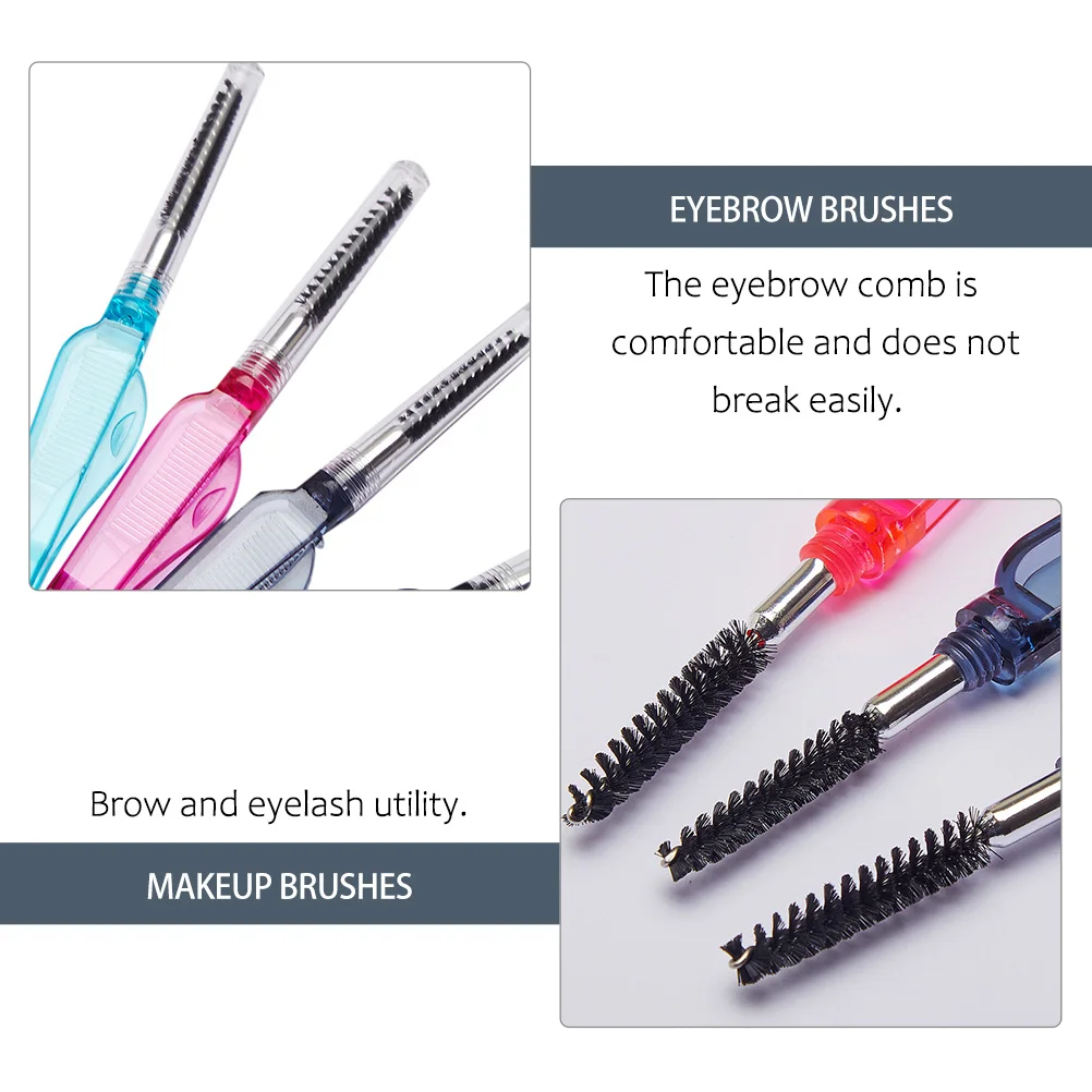 10 قطعة مشط رموش الحواجب فرشاة ماكياج قابلة للطي لتهيأ الحواجب جلدة أداة محمولة متعددة الأغراض ملحقات التجميل