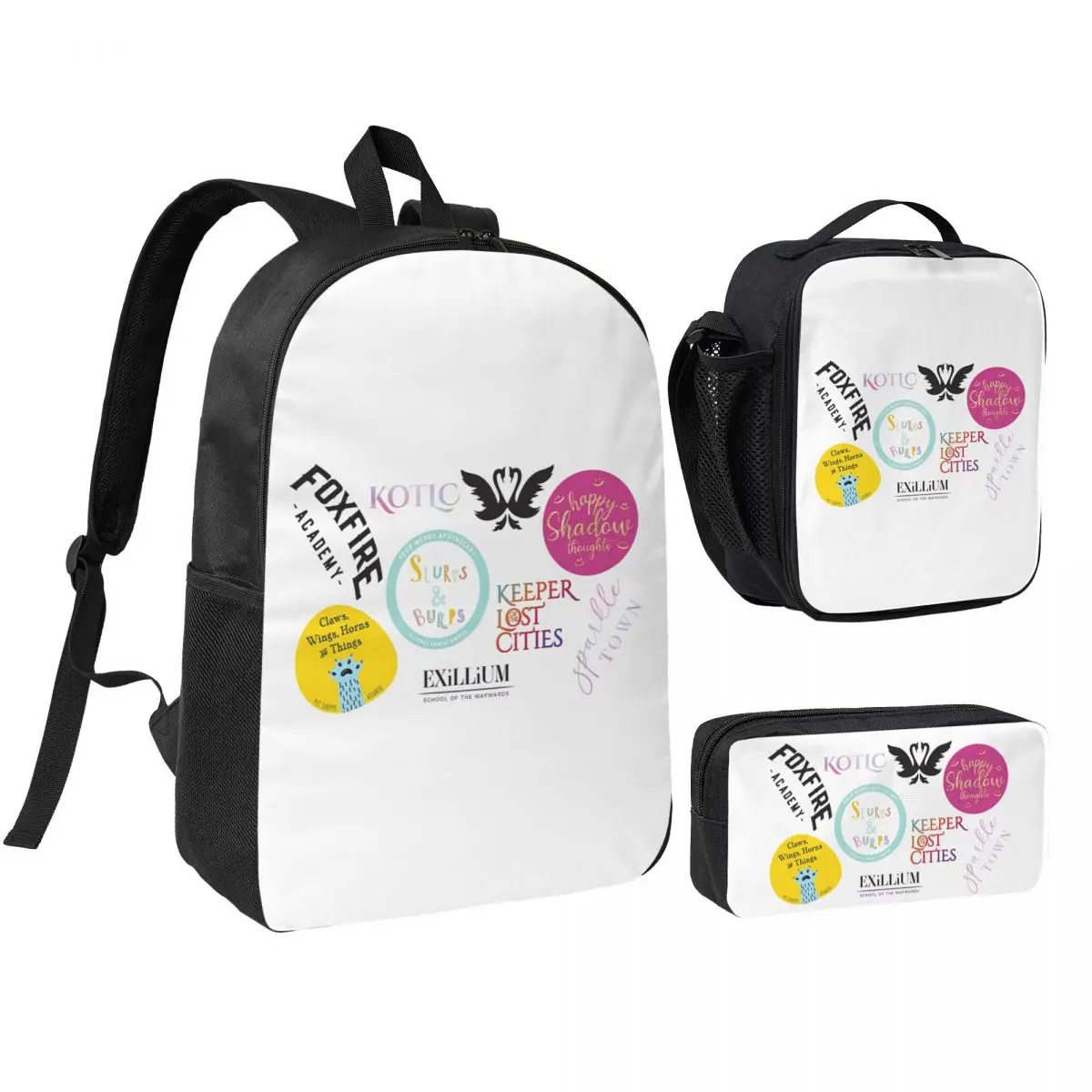 

Keeper Of The Lost Cities Backpack Student BookBag School Bag Shoulder Bags 3ps Insulated Lunch Bag Pencil Case