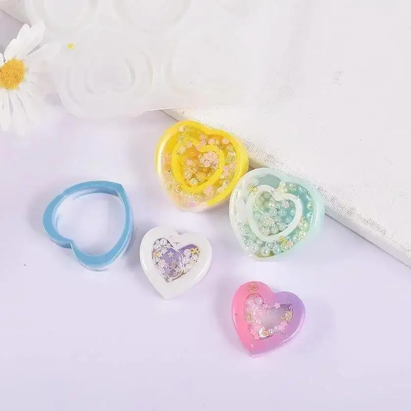 1 Pcs New Resin Shaker Silicone Molds DIY Heart Shape Mold Silicone Epoxy Resin Mold Jewelry Tools Jewelry Accessories - view 4
