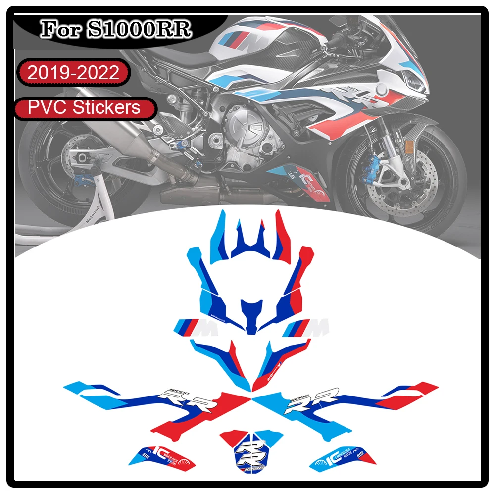 For BMW S1000RR S 1000 RR S1000 M M1000RR 2019-2022 Motorcycle Tank Pad Grips Gas Fuel Oil Kit Knee Protector Body Set Stickers