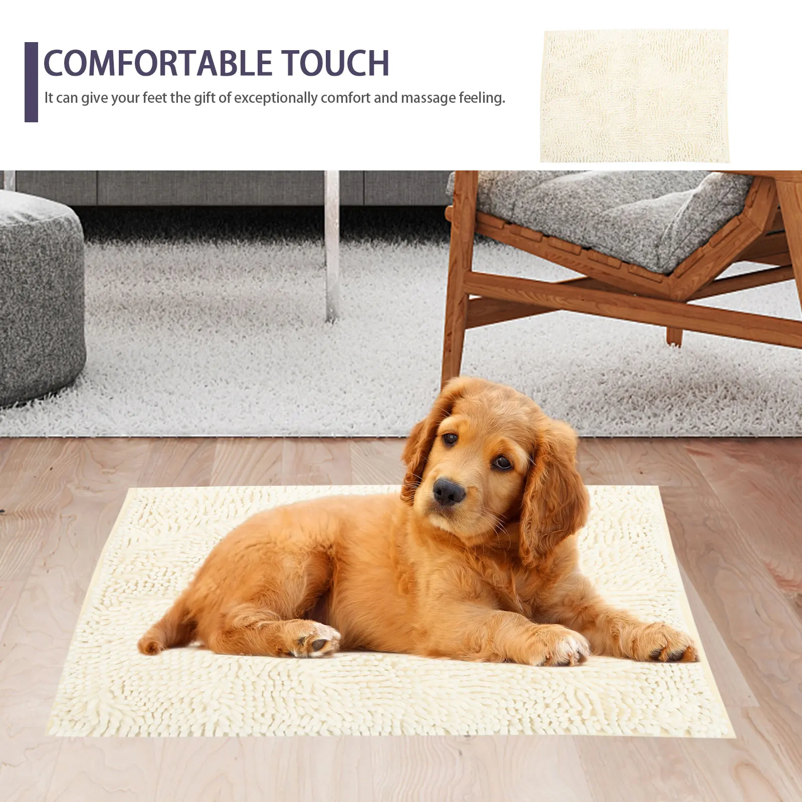 

Absorbent Anti-slip Mat Bath Shower Drying Bathroom Rugs Water Absorbing Kitchen Flat Front Door