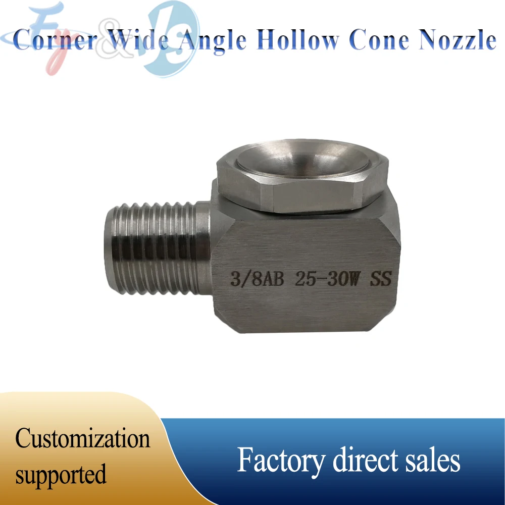 

Corner Wide Angle Hollow Cone, Stainless Steel Wide Angle Conical Conical Side Spray Nozzle, Dust Control Jet Air Scrubbing