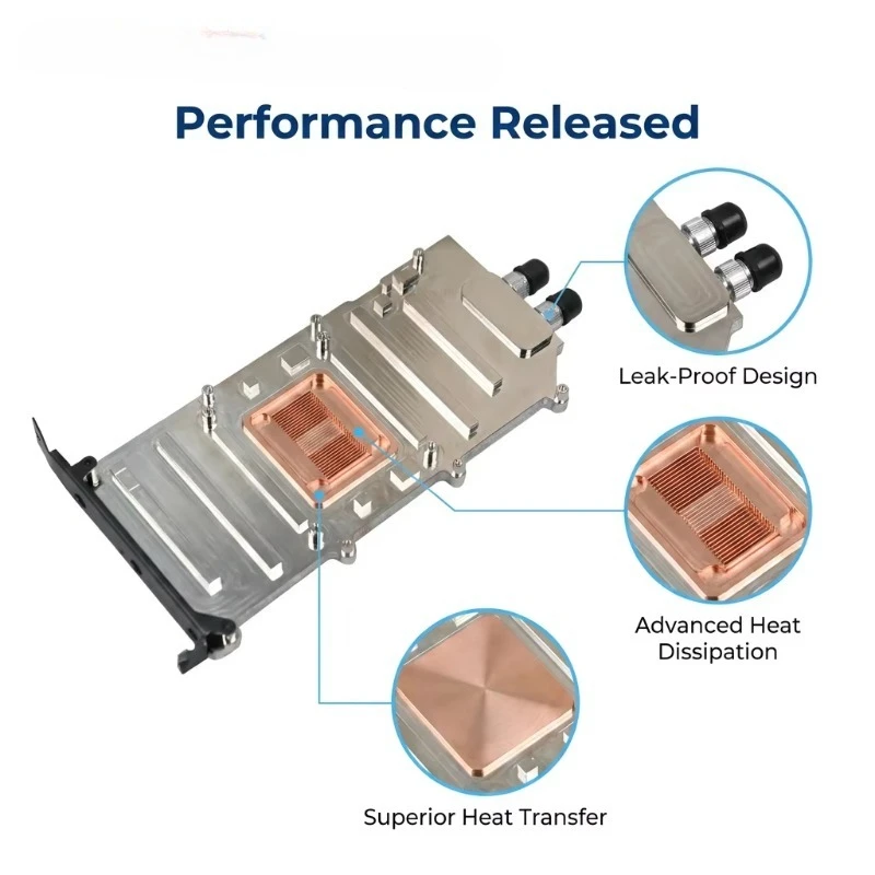 Copper Liquid Cooling Plate for High End Workstation Multi GPU Rendering Hot Topic Efficiency Cooling Block Professional