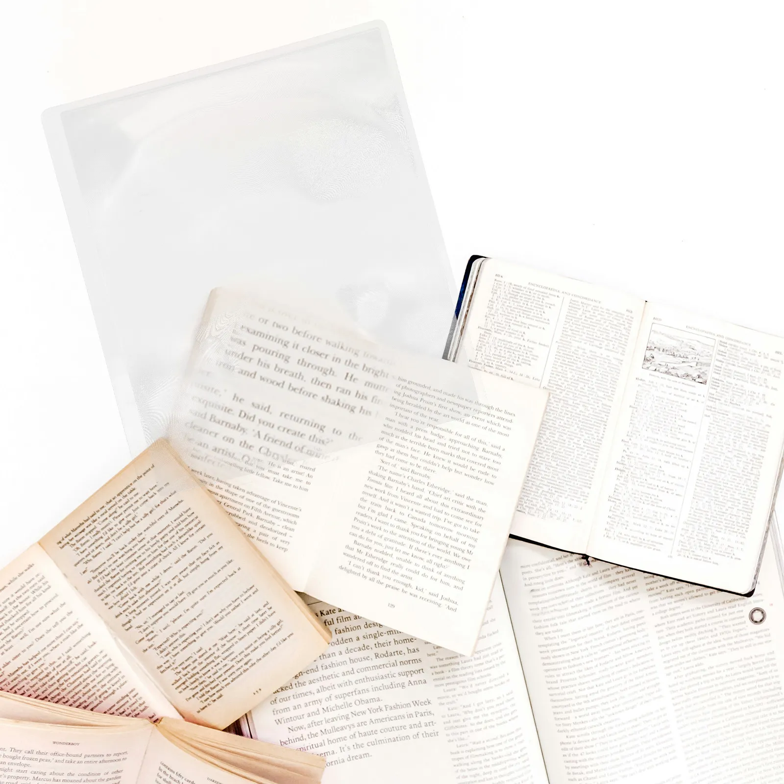 3 Magnifying Size Bookmark Flat Magnifier Concentrator Screen Enlarger Full Page Glass for Reading Fresnel Lens