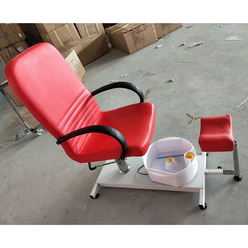 The Red Pedicure Chair Is Light In Weight And Small In Size Easy To Carry And Independent Ceramic Basin