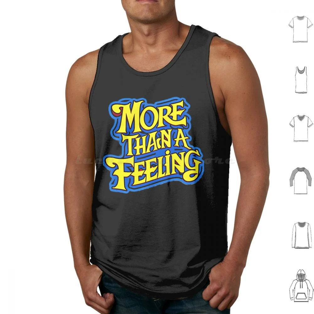 More Than A Feeling-Song Title Tank Tops Print Cotton Boston The Band Boston Song Lyrics Typography The Band Boston Music