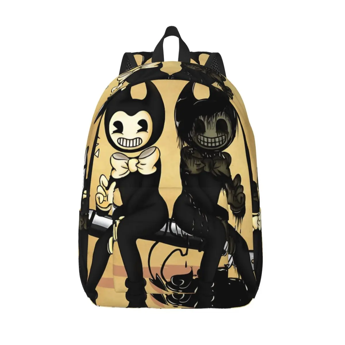 

Рюкзак Bendy And The Dark Revival для учащихся начальной школы, сумка для книг с героями мультфильмов, прочный рюкзак для мужчин и женщин