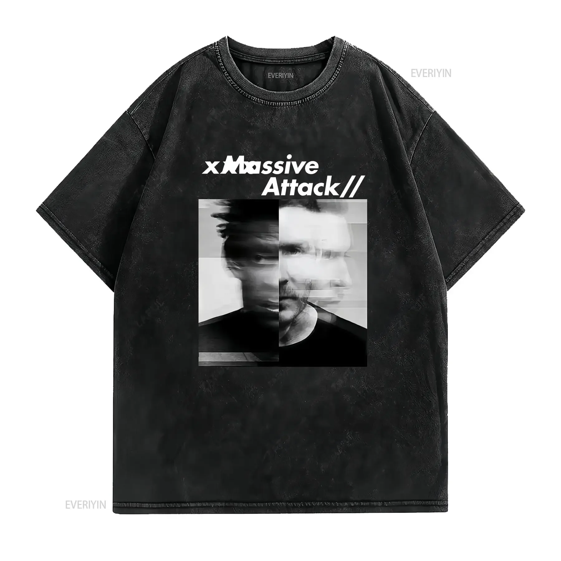 NEW Massive Attack 2025 Tour Cotton Black All Size T Shirt AE409 vintage Washed Casual Comfortable Soft Versatile Stylish