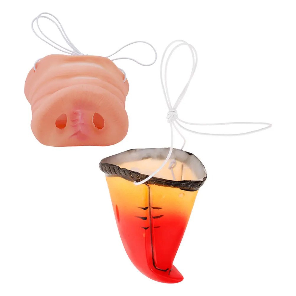

2Pcs Realistic Parrot Beak and Pig Nose Cosplay Accessories Lightweight Comfortable Halloween Carnival Party Props Simulation