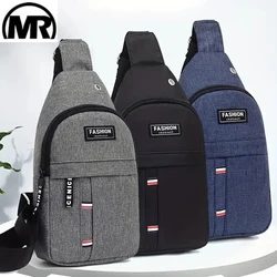 New Men's Simple Outdoor Shoulder Bag Mobile Phone Bag, Casual Sports Fashion Crossbody Bag, Travel Zipper Lightweight Chest Bag