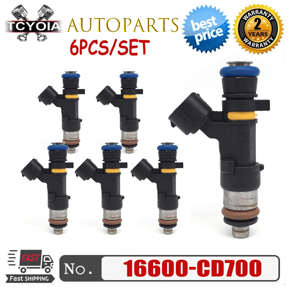 

6 шт./лот 16600-CD700 топливная форсунка для Nissan Infiniti FX35 G35 M35 Q60 V35 Nissan 350Z MURANO Teana 3.5L VQ35DE 2003-2009