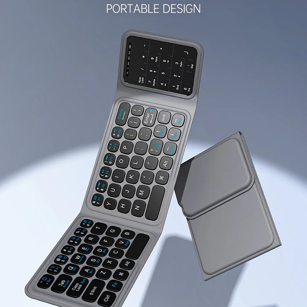 

WiWU Universal Tablet Keyboard Foldable Wireless Keyboard for iPad Air 11 13 Compact Keyboards for iPad Pro Numeric Keyboard