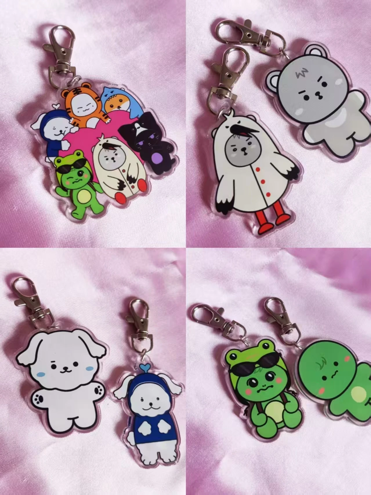 Kpop Idol MONSTA X Cartoon Acrylic Keychain Backpack Pendant Shownu I.M HyungWon MinHyuk Wonho Hoshi Minho Fans Gifts Collection