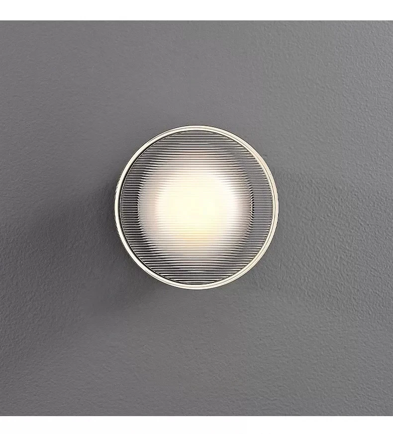 Modern Round Glass Wall Lamps LED Acrylic Corridor Aisle Lamp Minimalist Home Decor Living Room Porch Bedroom Bedside Wall Light