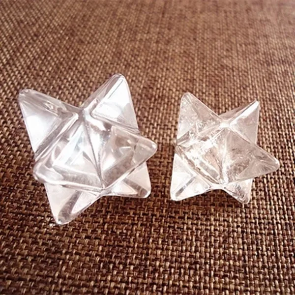 1PCS  Natural White Quartz crystal Stone Merkaba Healing natural stones and minerals