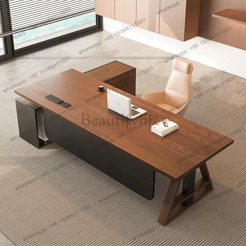 

Solid wood desk lift simple modern office computer desk