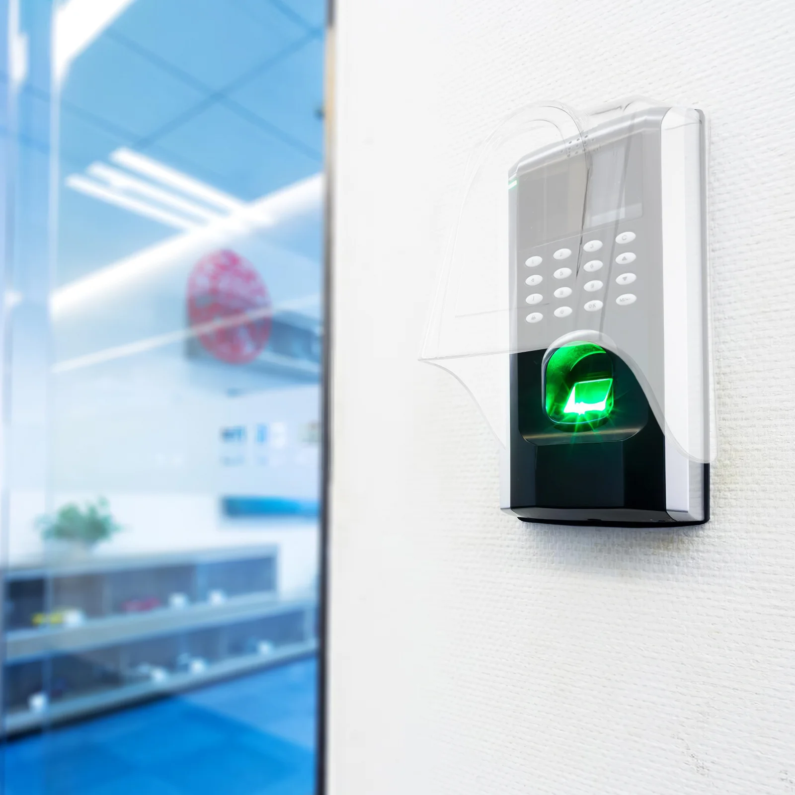 Transparent Plastic Rain Cover For Access Control Keypad 8.37X4.76X3.14 Inch Waterproof Weatherproof Doorbell Protection