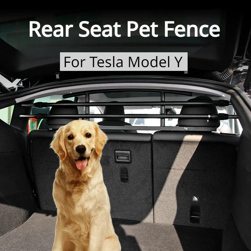 Barreira do tronco do carro para Tesla Modelo Y Dog, On-board Pet Fence, Modificação de Peças, Acessórios do carro