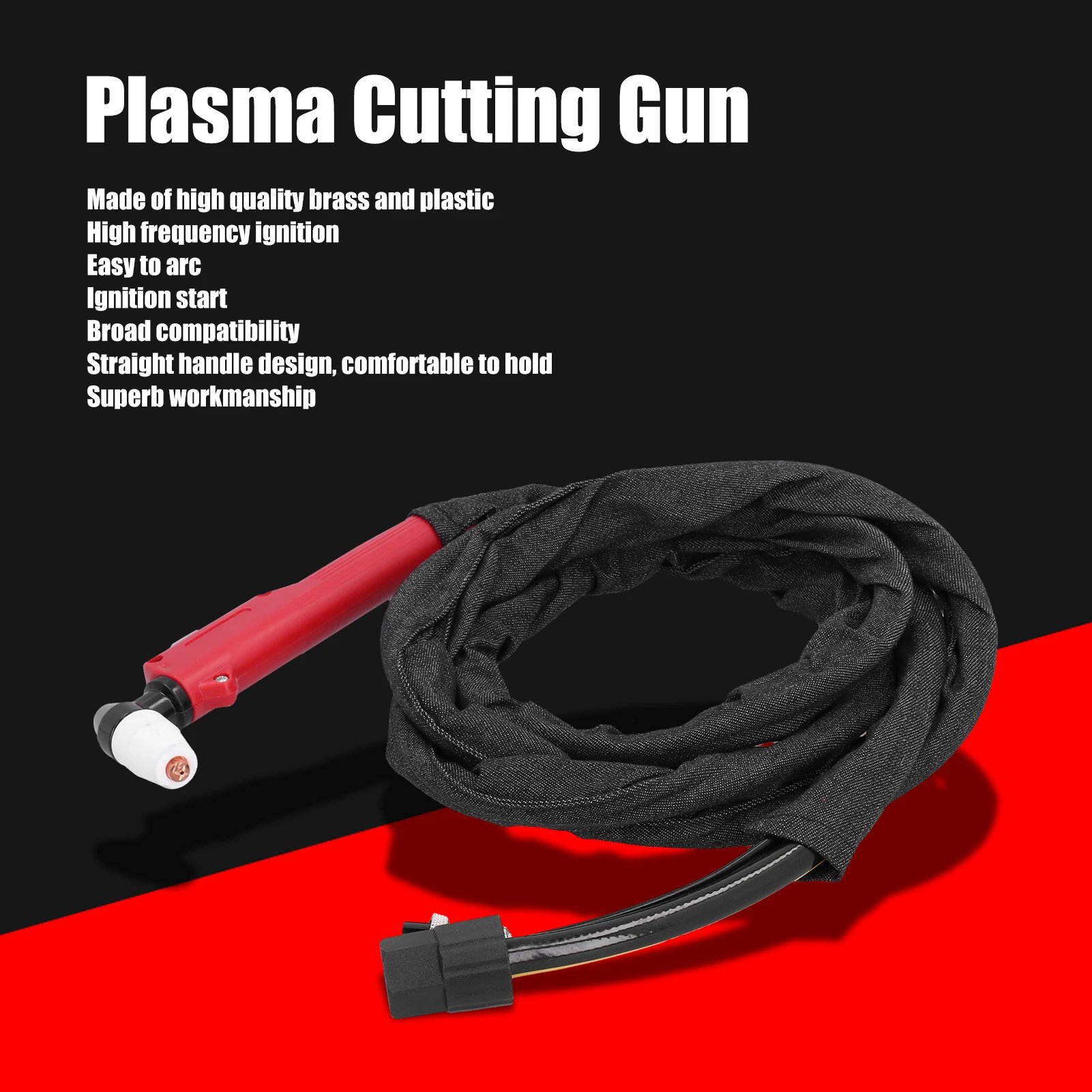 PT31 Plasma Cutting Gun Straight Handle Cutter Torch for 40A 50A Plasma Cutting Machine Plasma Cutter Gun 2.5m/8.2ft
