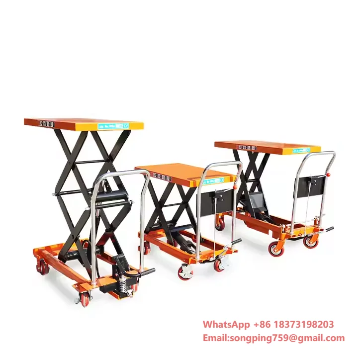 

350kg 1580mm High Lifting Height Factory Direct Sale Hydraulic Double Scissor Lift Table Platform Manual Lifter
