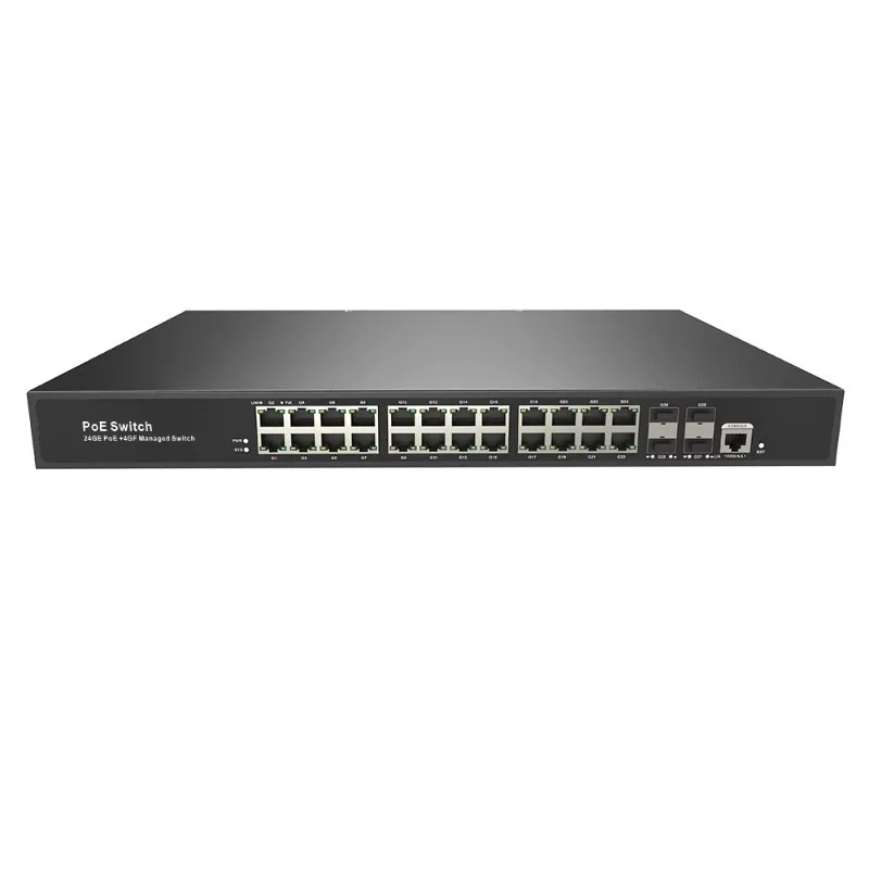 Gigabit L2 Managed Ethernet Poe Switch , 28 Port Vlan Switch for Ip Cameras