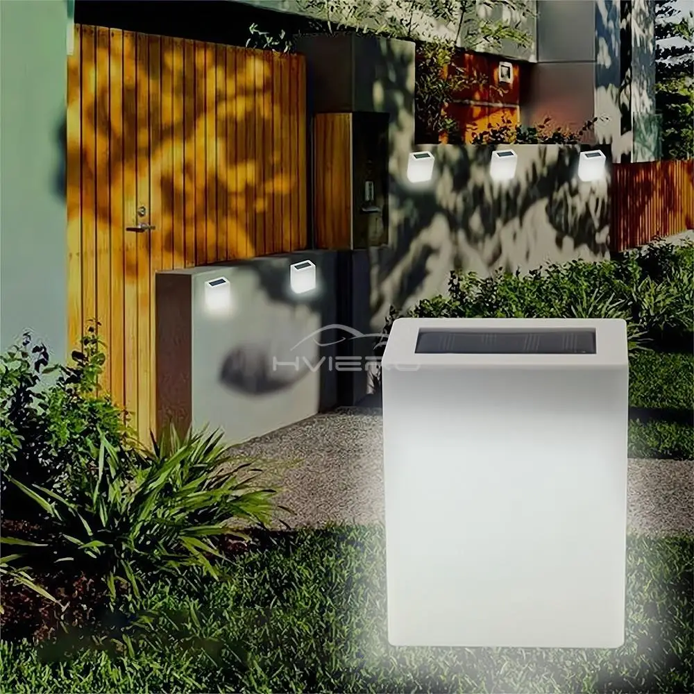 Lampada da parete per corridoio quadrato a luce notturna solare a LED Cortile esterno Parco Giardino Villa Prato Recinzione Grondaia Decorazione impermeabile per la casa