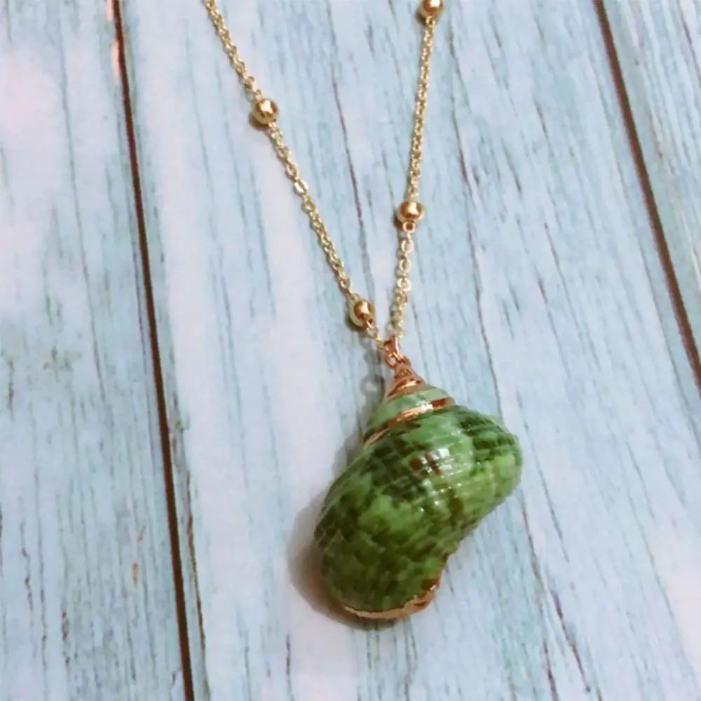 Summer Fashion Beach Cowrie Boho Conch Shell Pendant Shell Necklace Jewelry