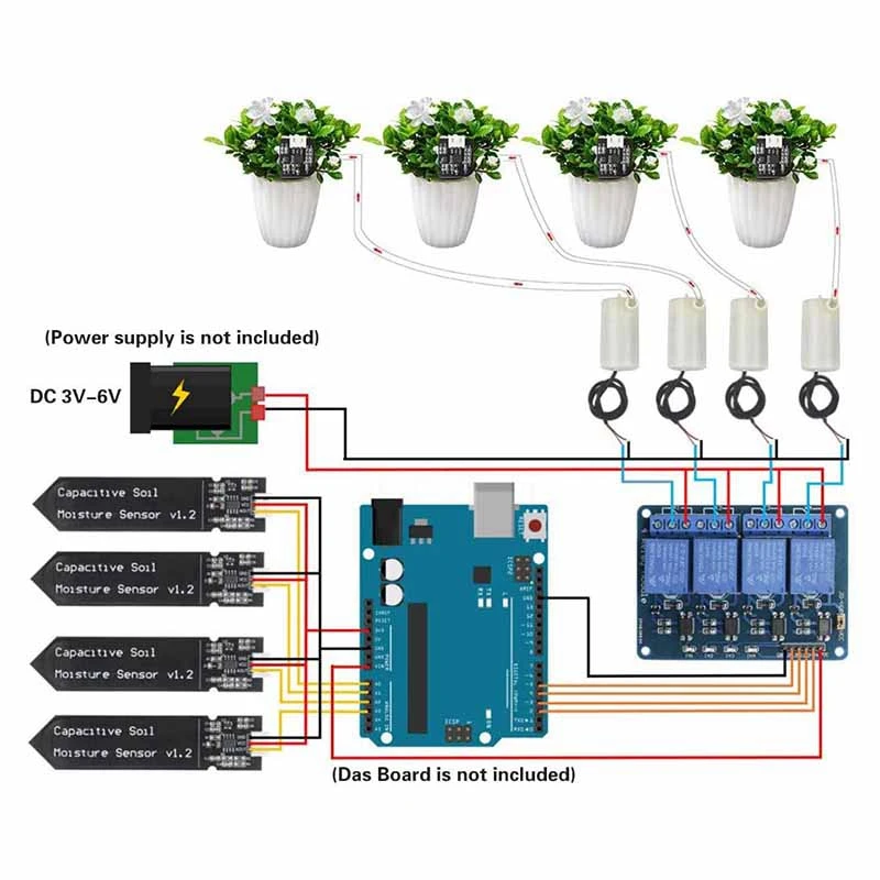Irrigação Automática Kit DIY, Sistema de Rega, Adequado Para Plantas de Jardim, Placa de Desenvolvimento, Sensor de Umidade do Solo, Novo