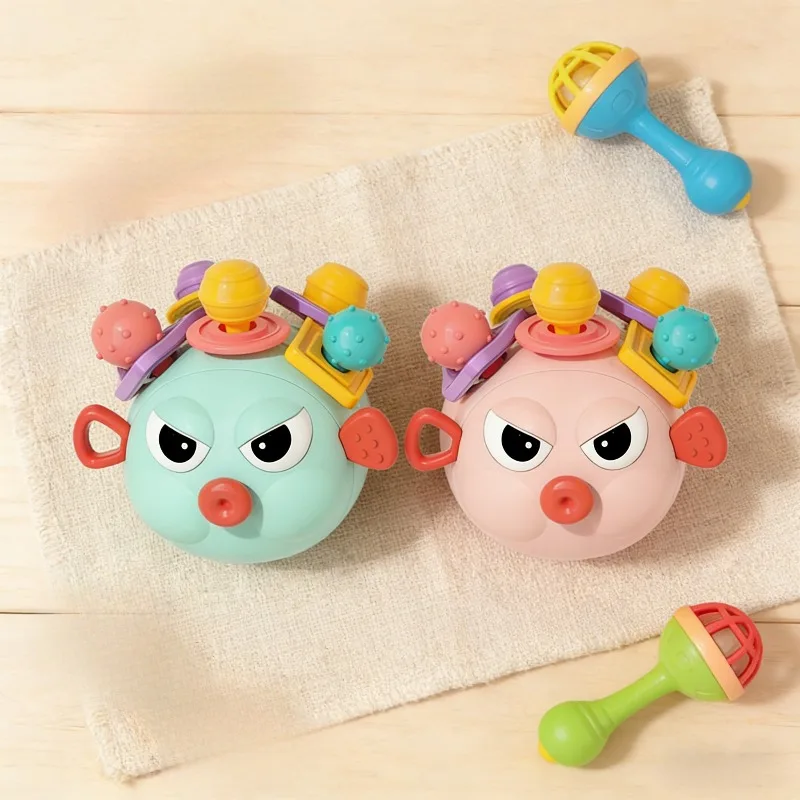 Sensorisches Spielzeug für Babys, lebensmittelechtes Silikon, Zähneknirschen, Greifbälle, sensorisches Trommelspielzeug, Puzzle- und Früherziehungsspielzeug für Kinder