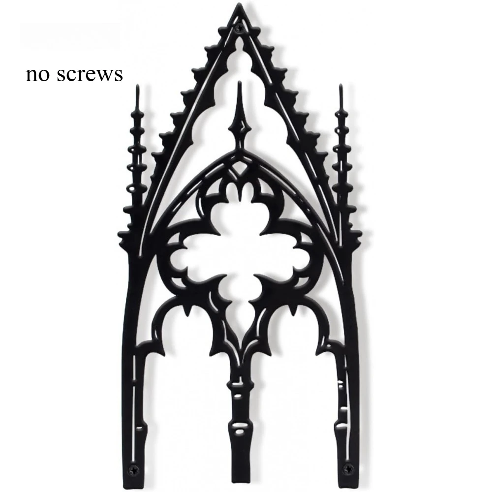 CIFBUY Iron Wall Art Gothic Cathedral Window Metal Sculpture Medieval Decor Sign For Home Indoor Outdoor Yard