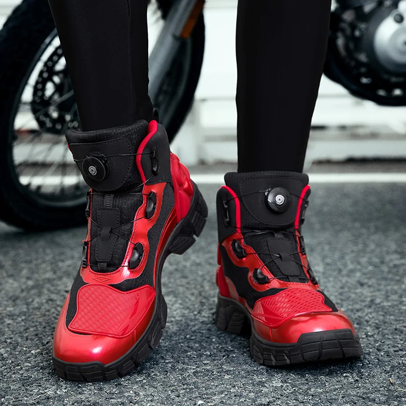 

Motorcycle protective riding boot four seasons men high top fashion breathable anti slip off-road cycling shoes travel equipment