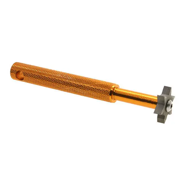 Club Groove Sharpener Tool 6 Cutters Large Rubber Grip for Optimal Backspin Ball Control Regrooving Cleaning Utility Clubs