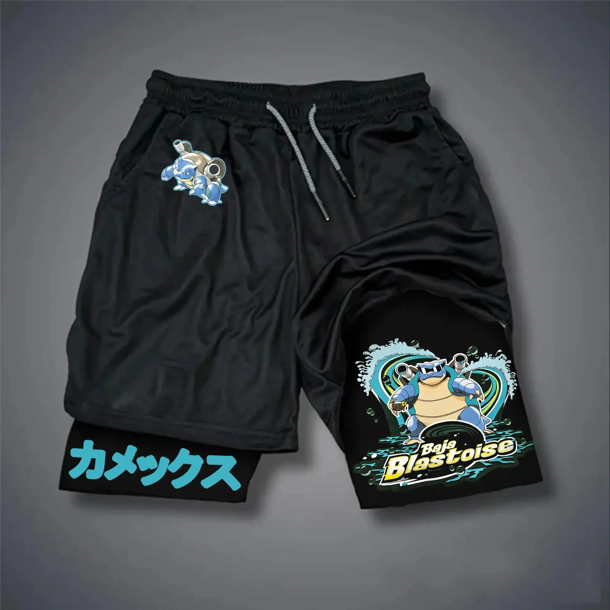 shorts-de-corrida-leves-com-estampa-moderna-pokemon-adequados-para-homens-e-mulheres-com-estampas-oficiais-de-personagens-de-anime