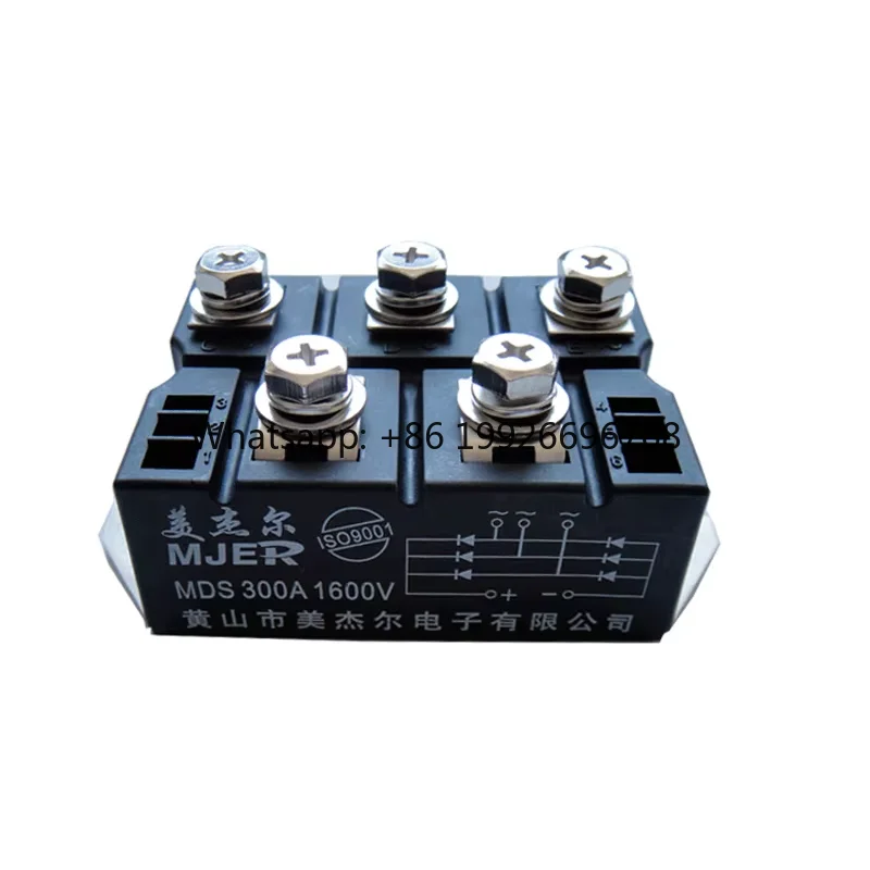 Three Phase Diode Bridge Rectifier Module Black 300A 1600V VUO Type MDS300A