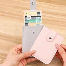 Anti-theft ID Credit Card Holder Pull-out Mini Card Case Fashion Women's PU Leather Portable Slim Card Bag Unisex Fashion Wallet