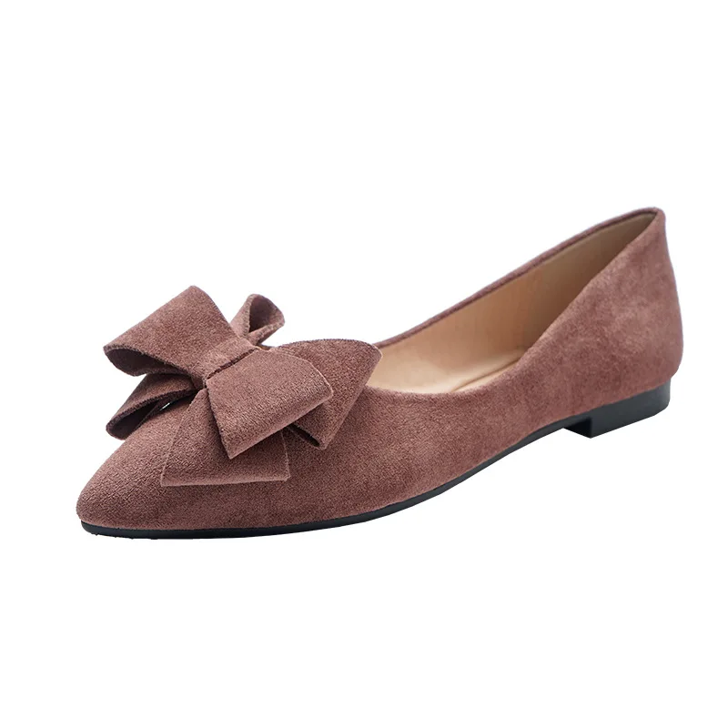 Women's Pointed Toe Flats Bow Large Size Women Shoes Women Comfort Loafers Shoes Fashion Simple Mary Jane Shoes