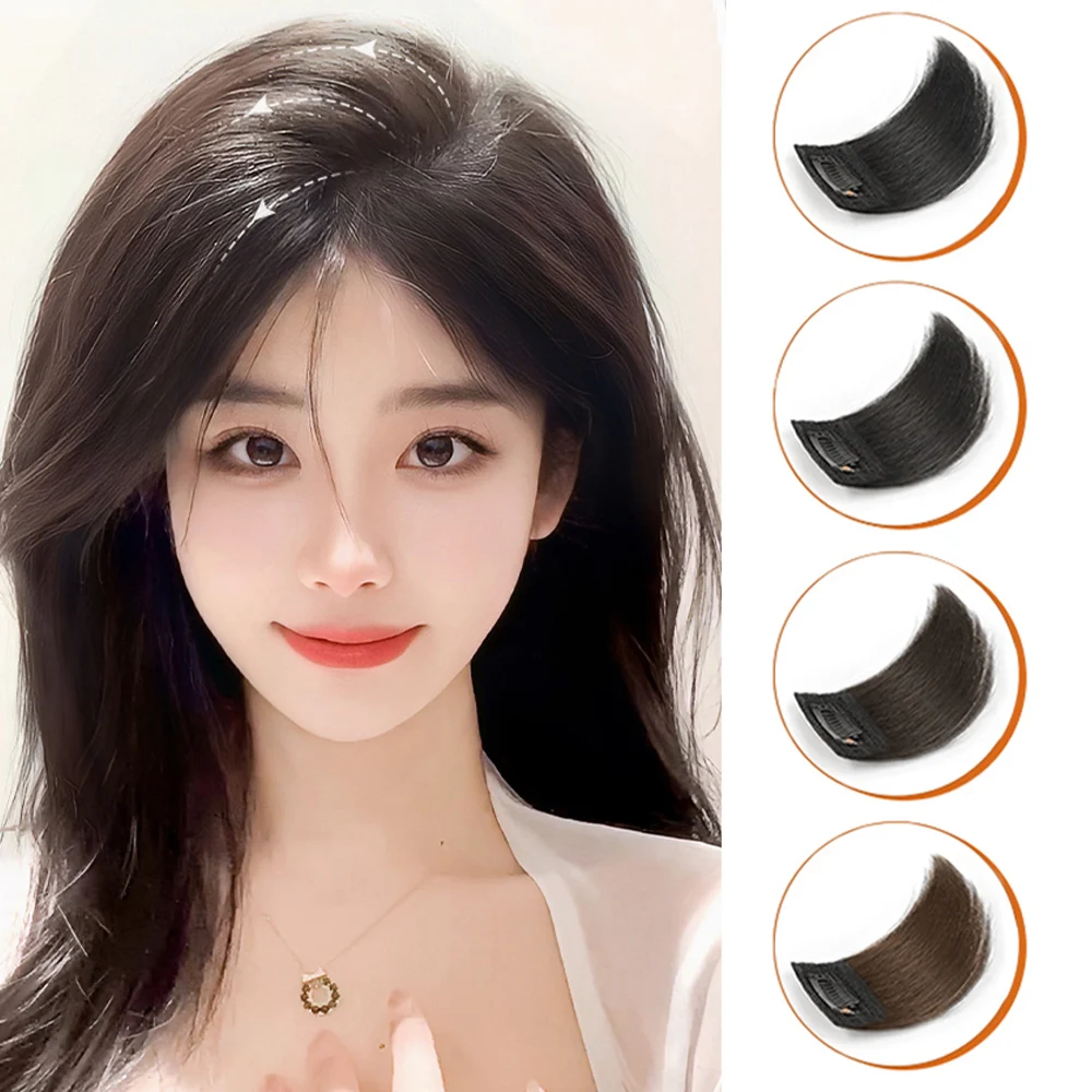 2PCS Clip in Human Hair Toppers Real Hair Extensions Invisible Clip in Hairpieces for Women with Thinning Hair Add Hair Volume