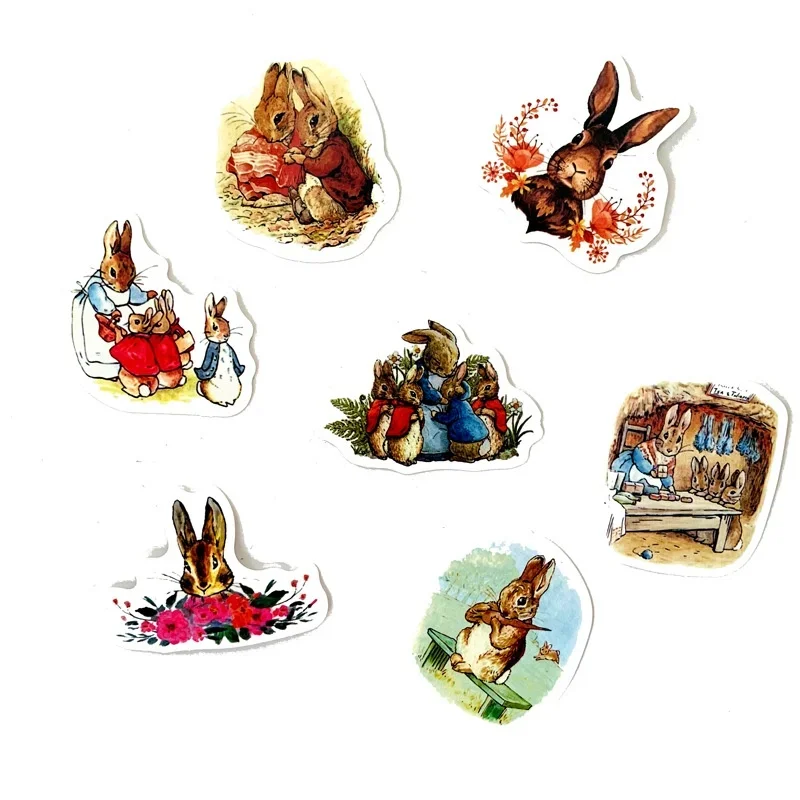 1Sets = 40PCS Cute Bunny Aufkleber Tagebuch Notebook Computer Helm PVC Wasserdichte Aufkleber