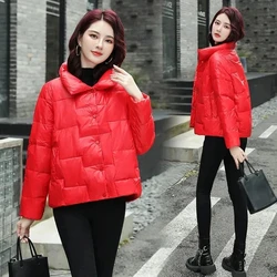 Fall/Winter 2023New Cotton-Padded Coat Women Short Parkas Stand Collar Coat Ligh Loose Ms Warm Cotton-Padded Jacket Female 5XL