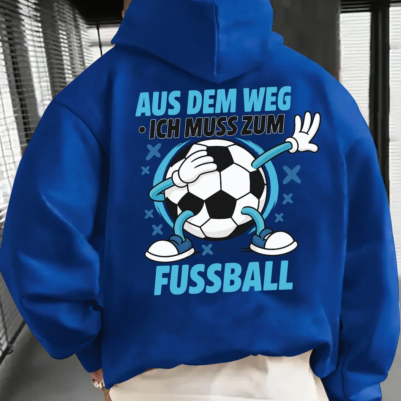 2026 Sudadera con Capucha para Hombre, Diseño Creativo con Estampado de Fútbol, Otoño/Invierno,en Interiores y Exteriores