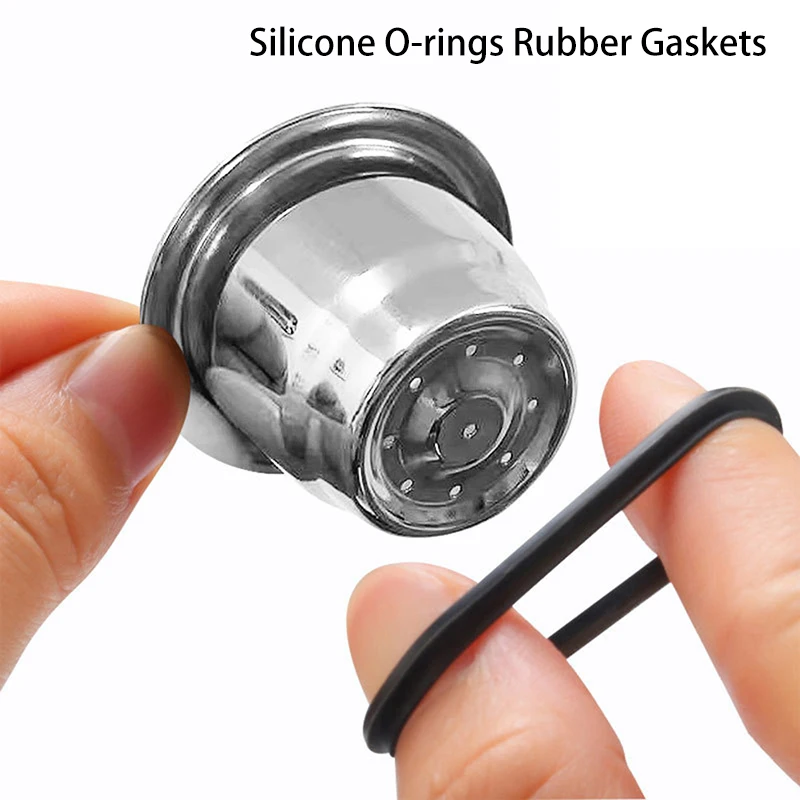 10Pcs Black Food Grade Soft Silicone O-rings Rubber Gaskets For Nespresso Stainless Steel Coffee Refillable Capsules Body Cup
