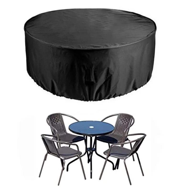 Tuinterras Ronde Tafel Beschermhoes - Oxford Doek, Buiten Stofdicht Regendicht Zonneplek Meubilair Schild