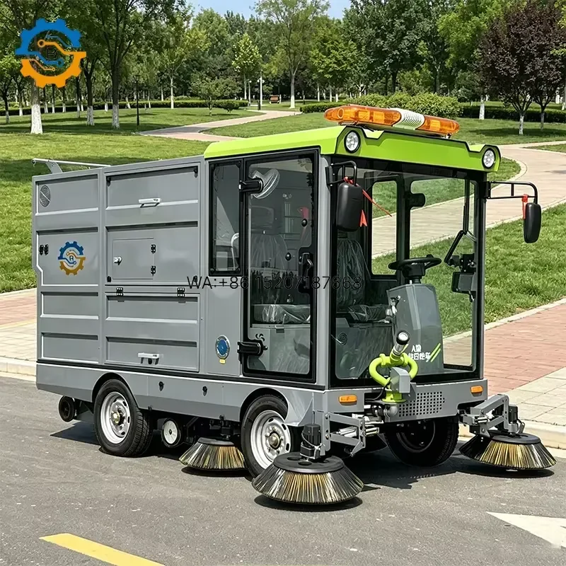 Wmwmnu for ROD Ride-On Road Sweeper with Dust Control Water Spray for Factory Warehouse Street Cleaning