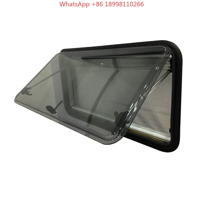 Caravan Windows Manufacturer Aluminum Frame Double Glazing Acrylic Ventilation Vision Window with Fly Net for RV Camper Van