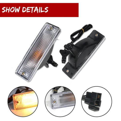 Imagen 2 del producto Luces LED ámbar para parachoques delantero de coche, luces de señal de giro para Ford Festiva para Mazda 323 626 B2000/B2200/B2600 camión 12V