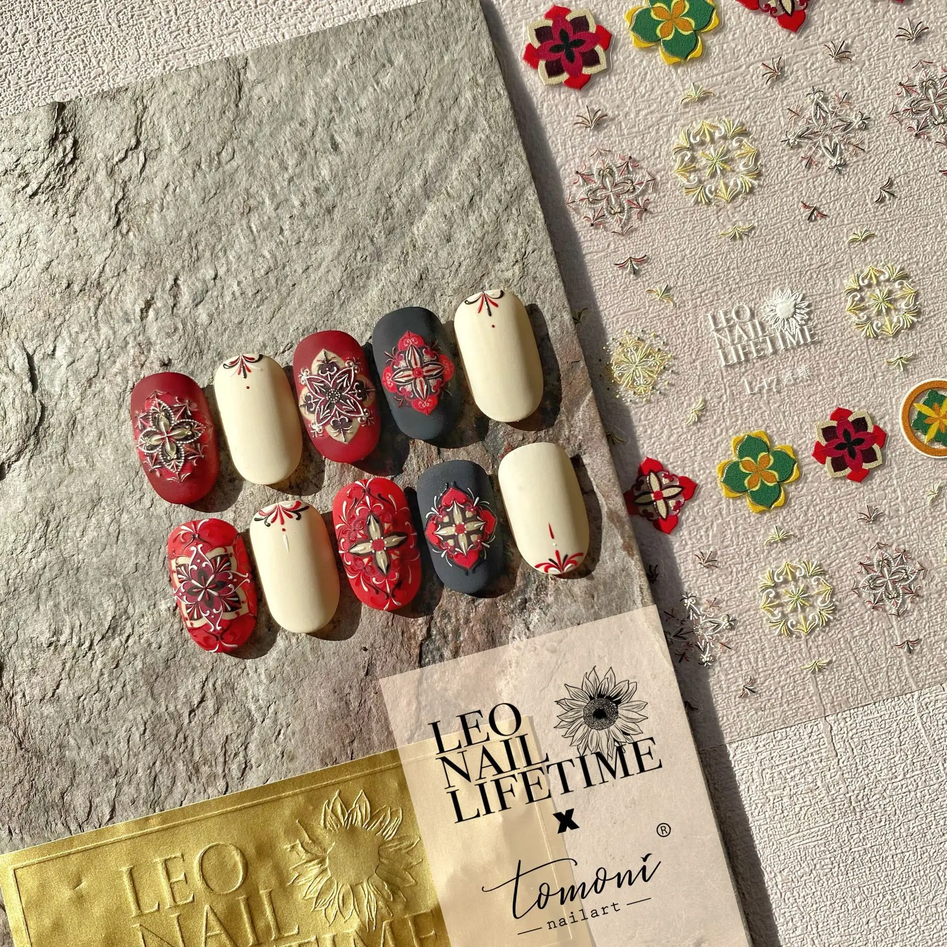 Soft Color Bohemian Style High Quality Nail Art Sticker Design Decoration For Nails Decals DIY Art Manicure L-16