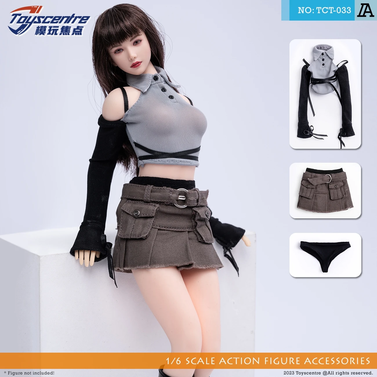 

1/6 Scale Female Clothes Off-the-shoulder Fashion Trend Suit for 12inch Women Action Figure Dolls TCT-033 Accessories In Stock