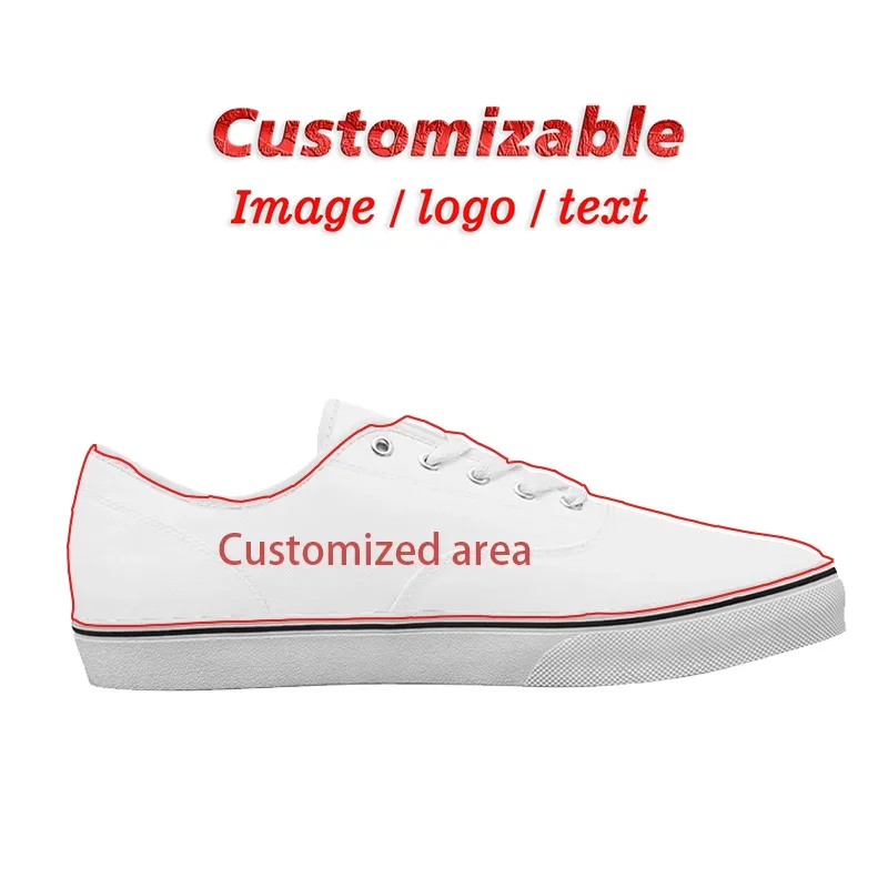 

Customizable logo image text high-quality casual canvas shoes accept custom orders from businesses and individuals