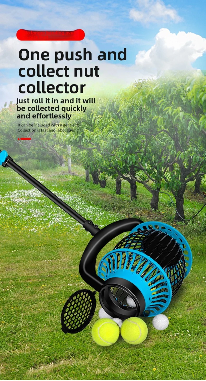 Orchard Tools Aluminum Alloy Telescopic Rod Nut Collector Chestnut Walnut Apple Picker Fruit Picker